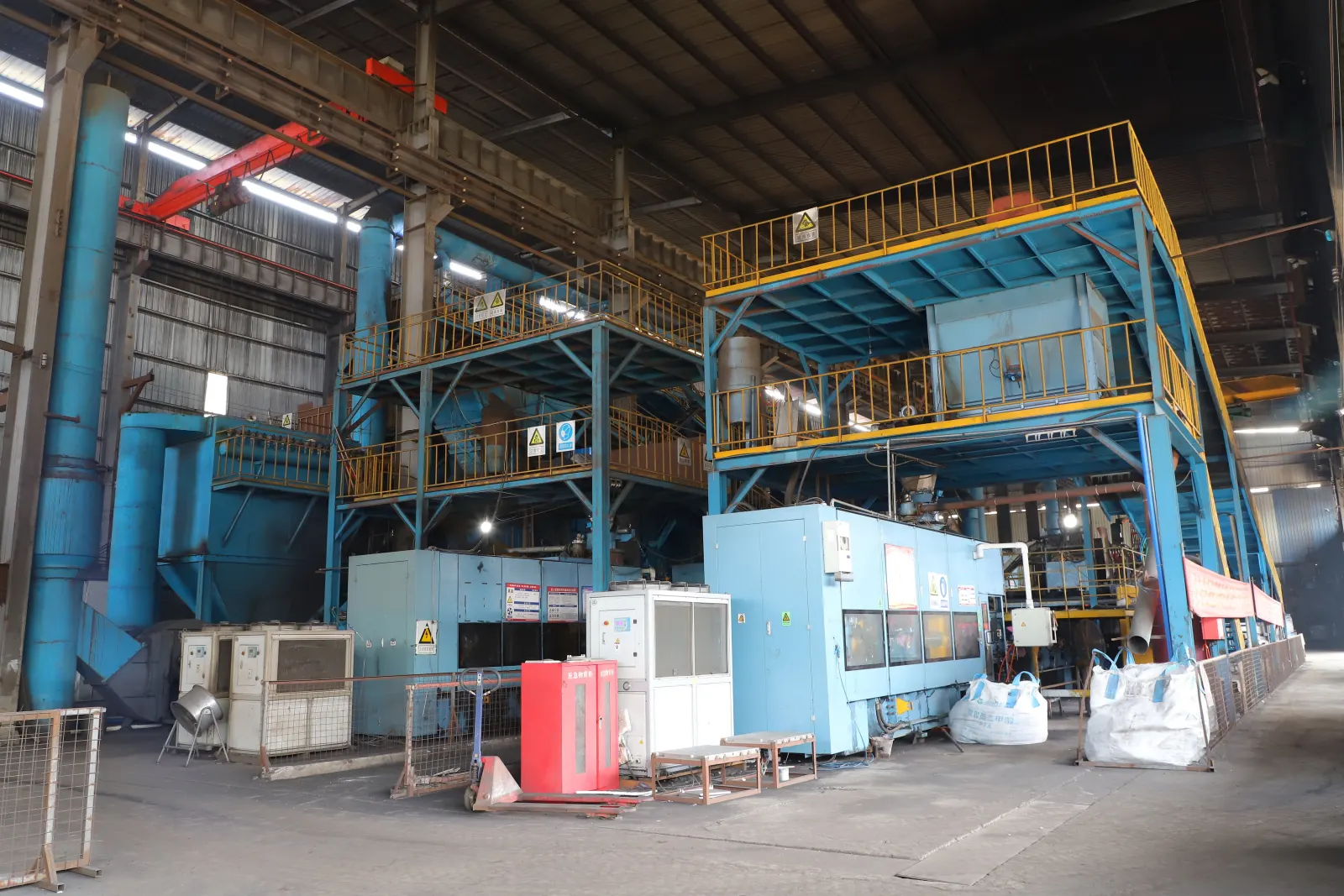 Chandar cast iron production line overview inside a manufacturing workshop