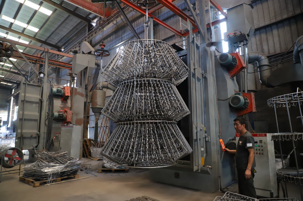 Shot blasting area visual